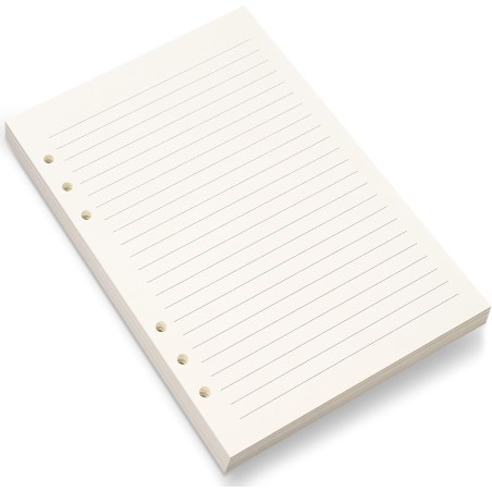 Recharge de papier ligné a5, 6 trous pour agenda filofax a5, feuilles mobiles lignées de 8 mm, 80 feuilles/160 pages, 14 x 21 cm