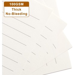 Recharge de papier ligné a5, 6 trous pour agenda filofax a5, feuilles mobiles lignées de 8 mm, 80 feuilles/160 pages, 14 x 21 cm