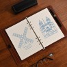 Recharge de papier ligné a5, 6 trous pour agenda filofax a5, feuilles mobiles lignées de 8 mm, 80 feuilles/160 pages, 14 x 21 cm