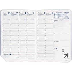 Quo Vadis - Recharge Agenda 2026 - Randonnée - Semainier Planning - Français - 13 mois décembre-décembre - 9x12,5cm - Papier Cla