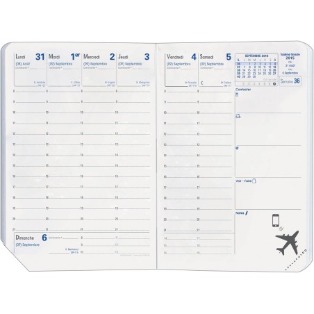 Quo Vadis - Recharge Agenda 2026 - Randonnée - Semainier Planning - Français - 13 mois décembre-décembre - 9x12,5cm - Papier Cla