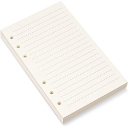 Papier de chargement a6, 6 trous lignés pour classeurs personnels a6, feuilles en vrac à rayures de 8 mm, 80 feuilles/160 pages 