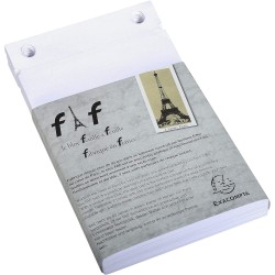 Exacompta - Réf. 12213E - Boîte de 5 recharges de bureau pour bloc FAF de 170 feuilles blanches microperforées détachables - Dim