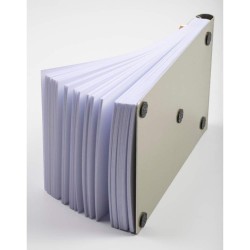 Exacompta Socle FAF N°3, format 18,5X11,5cm en tôle aluminium avec recharge papier uni