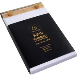 Exacompta Socle FAF N°3, format 18,5X11,5cm en tôle aluminium avec recharge papier uni