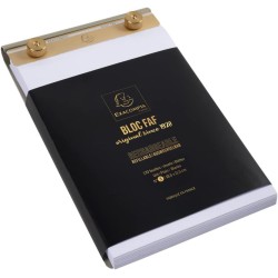 Exacompta Socle FAF N°3, format 18,5X11,5cm en tôle aluminium avec recharge papier uni