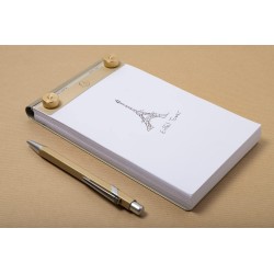 Exacompta Socle FAF N°3, format 18,5X11,5cm en tôle aluminium avec recharge papier uni