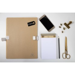 Exacompta Socle FAF N°3, format 18,5X11,5cm en tôle aluminium avec recharge papier uni