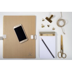 Exacompta Socle FAF N°3, format 18,5X11,5cm en tôle aluminium avec recharge papier uni