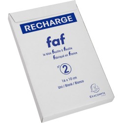 Exacompta - Réf. 12512E - 1 recharge de bureau pour bloc FAF de 170 feuilles blanches microperforées détachables - Dimensions 16