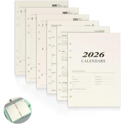 Recharge pour Agenda Journalier 2026,176 Feuilles A5 Refill Papier Ligne Agenda Journalier Daily Planner Refills Recharge Organi
