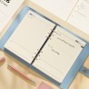 Recharge pour Agenda Journalier 2026,176 Feuilles A5 Refill Papier Ligne Agenda Journalier Daily Planner Refills Recharge Organi