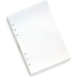 Inserts De Planificateur De Classeur A5 À 6 Anneaux - 21 X 14,2 cm - Recharges A5 À Feuilles Mobiles De 120 GSM Lignées De Coule