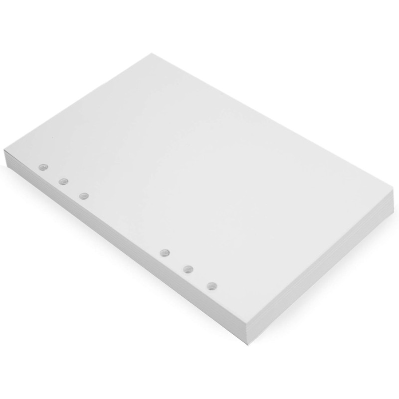 Inserts De Planificateur A5 À 6 Anneaux – 21 X 14,2 cm – Recharges De Papier A5 Vierges À Feuilles Mobiles De Couleur Crème Épai