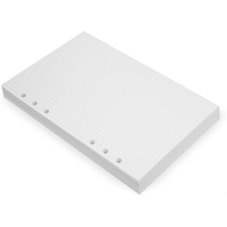 Inserts De Planificateur A5 À 6 Anneaux – 21 X 14,2 cm – Couleur Crème Épaisse À Pois, Feuilles Mobiles 120 GSM, Recharges De Pa