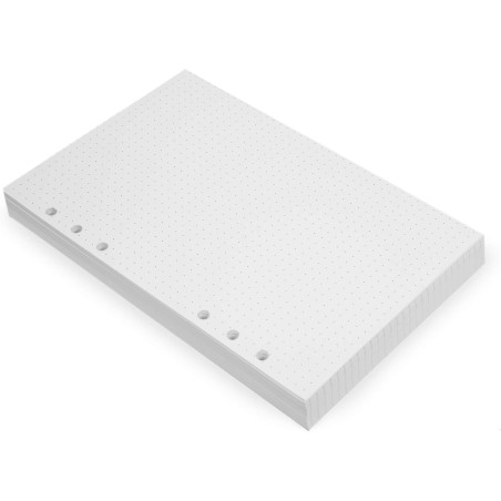 Inserts De Planificateur A5 À 6 Anneaux – 21 X 14,2 cm – Couleur Crème Épaisse À Pois, Feuilles Mobiles 120 GSM, Recharges De Pa
