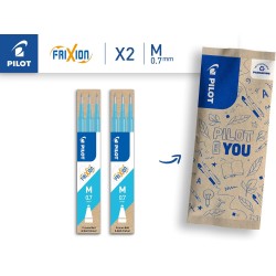 PILOT - Lot de 2 Étuis de 3 Recharges FriXion - Recharges pour Stylos Éffaçables- Compatibles FriXion Ball et FriXion Ball Click
