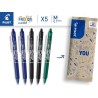 PILOT - Lot de 5 Frixion Ball Clicker - Stylo rétractable effaçable à encre thermosensible - Stylo roller rechargeable et ergono
