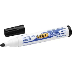 BIC Velleda 1701 ECOlutions Feutres pour Tableau Blanc Effaçables à Sec (Parfait pour l'Ecole et au Bureau / Pointe Conique Larg