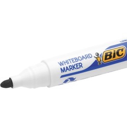 BIC Velleda 1701 ECOlutions Feutres pour Tableau Blanc Effaçables à Sec (Parfait pour l'Ecole et au Bureau / Pointe Conique Larg