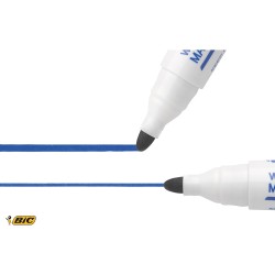 BIC Velleda 1701 ECOlutions Feutres pour Tableau Blanc Effaçables à Sec (Parfait pour l'Ecole et au Bureau / Pointe Conique Larg