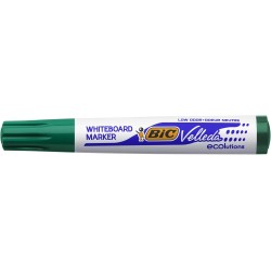 BIC Velleda 1701 ECOlutions Feutres pour Tableau Blanc Effaçables à Sec à Pointe Conique Moyenne - Vert, Boîte de 12 (Lot de 2)