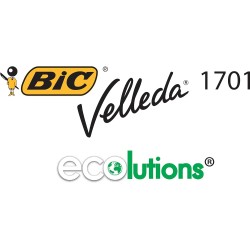 BIC Velleda 1701 ECOlutions Feutres pour Tableau Blanc Effaçables à Sec à Pointe Conique Moyenne - Vert, Boîte de 12 (Lot de 2)