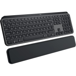 Logitech mx keys s plus clavier sans fil rechargeable, clavier silencieux, rétroéclairé, touches ergonomiques et programmables, 