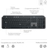 Logitech mx keys s plus clavier sans fil rechargeable, clavier silencieux, rétroéclairé, touches ergonomiques et programmables, 