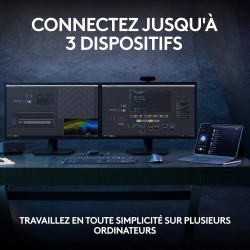 Logitech mx keys s plus clavier sans fil rechargeable, clavier silencieux, rétroéclairé, touches ergonomiques et programmables, 
