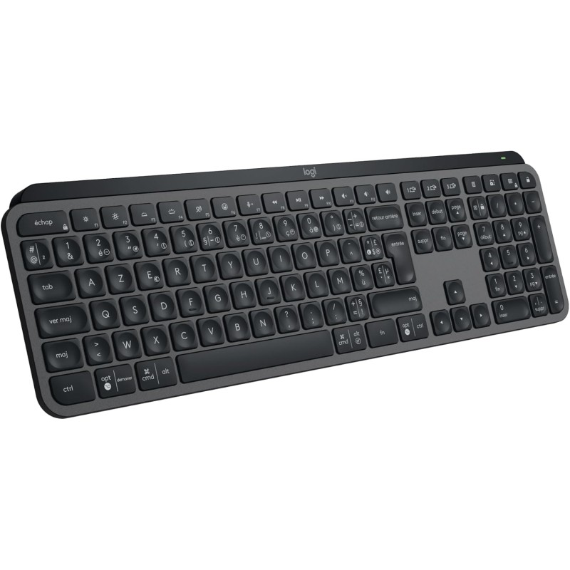 Logitech mx keys s clavier sans fil rechargeable usb c, clavier silencieux, plat, rétroéclairé, touches ergonomiques et programm