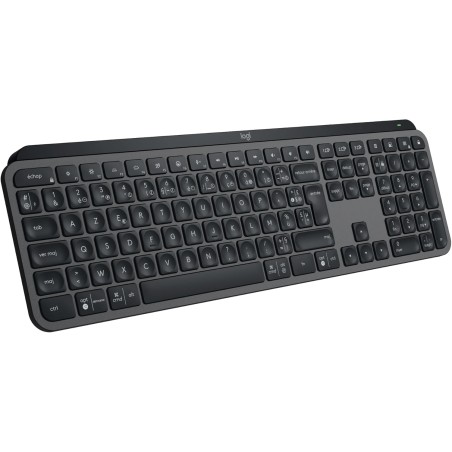 Logitech mx keys s clavier sans fil rechargeable usb c, clavier silencieux, plat, rétroéclairé, touches ergonomiques et programm