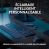 Logitech mx keys s clavier sans fil rechargeable usb c, clavier silencieux, plat, rétroéclairé, touches ergonomiques et programm