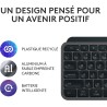 Logitech mx keys s clavier sans fil rechargeable usb c, clavier silencieux, plat, rétroéclairé, touches ergonomiques et programm