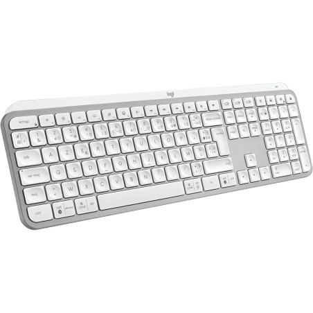 Logitech mx keys s clavier sans fil rechargeable usb c, clavier silencieux, rétroéclairé, touches ergonomiques et programmables,