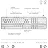 Logitech mx keys s clavier sans fil rechargeable usb c, clavier silencieux, rétroéclairé, touches ergonomiques et programmables,