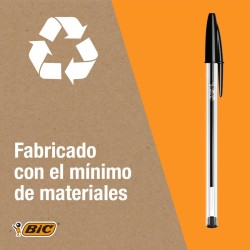 Bic Cristal Original Stylos à pointe moyenne (1,00 mm) avec bouchon et capuchon assorti - Couleurs assorties - Boîte de 8+2