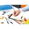 Bic Cristal Original Stylos à pointe moyenne (1,00 mm) avec bouchon et capuchon assorti - Couleurs assorties - Boîte de 8+2