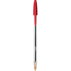BIC Cristal Original Stylos-Bille Pointe Moyenne (1,0 mm) - Parfait pour l'Ecole et au Bureau - Rouge, Boîte de 50