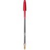 BIC Cristal Original Stylos-Bille Pointe Moyenne (1,0 mm) - Parfait pour l'Ecole et au Bureau - Rouge, Boîte de 50