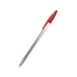 BIC Cristal Original Stylos-Bille Pointe Moyenne (1,0 mm) - Parfait pour l'Ecole et au Bureau - Rouge, Boîte de 50