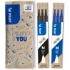 PILOT - Lot de 2 étuis de 3 recharges Frixion pour stylo effaçable. Compatibles Frixion Ball et Frixion Ball Clicker - 1 Noir, 1