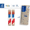PILOT - Lot de 2 étuis de 3 recharges FriXion pour stylo effaçable. Compatibles FriXion Ball et FriXion Ball Clicker - Rouge - P