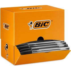 BIC Cristal Original Stylos-Bille Pointe Moyenne (1,0 mm) - Parfait pour l'Ecole et au Bureau - Noir, Boîte de 150 [Exclusivité 