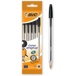 BIC Cristal Original, Noir, 5 unités
