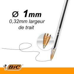 BIC Cristal Original, Noir, 5 unités
