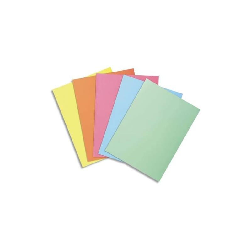 Exacompta - Réf. 850100E - Carton de 10 paquets de 100 sous-chemises SUPER 60 g/m2 aux couleurs pastel - sous chemises certifiée