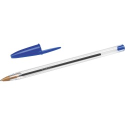 BIC Cristal Original Stylos-Bille Pointe Moyenne (1,0 mm)- Parfait pour l'Ecole et au Bureau) - Bleu, Boîte de 50