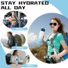 Gourde 1l, Gourde Sport avec Paille, Gourdes Motivation avec Marqueur de Temps, Gourdes Reutilisable anti Fuite, Gourd Randonnée