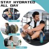 Gourde 1l, Gourde Sport pour Adulte, Gourdes avec Paille Anti-Fuite, Gourd Motivation, avec Slogan de Motivation, Gourdes de Cam